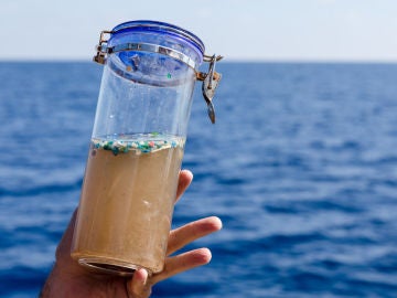 Microplásticos recogidos en el mar
