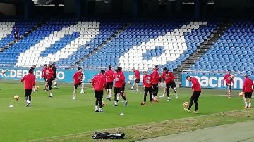 Entrenamiento en Riazor Entrenamiento en Riazor
