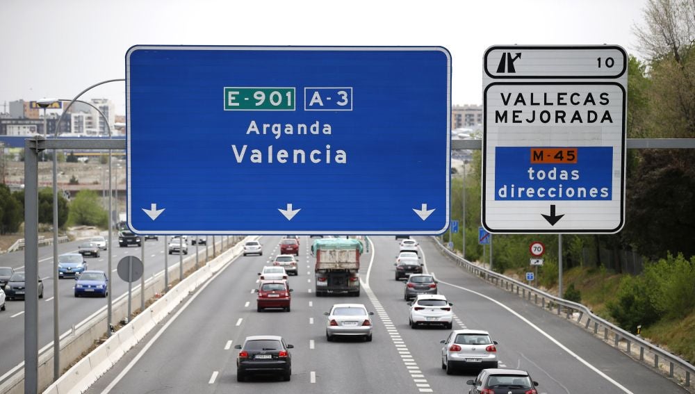 Tráfico en la A3, carretera de Valencia.