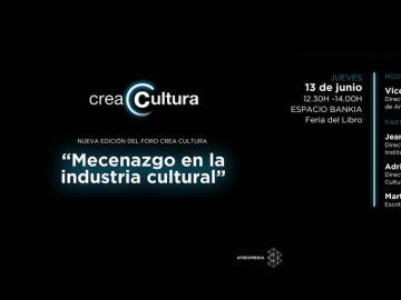 Crea Cultura celebra su próximo foro 'Mecenazgo en la industria cultural'
