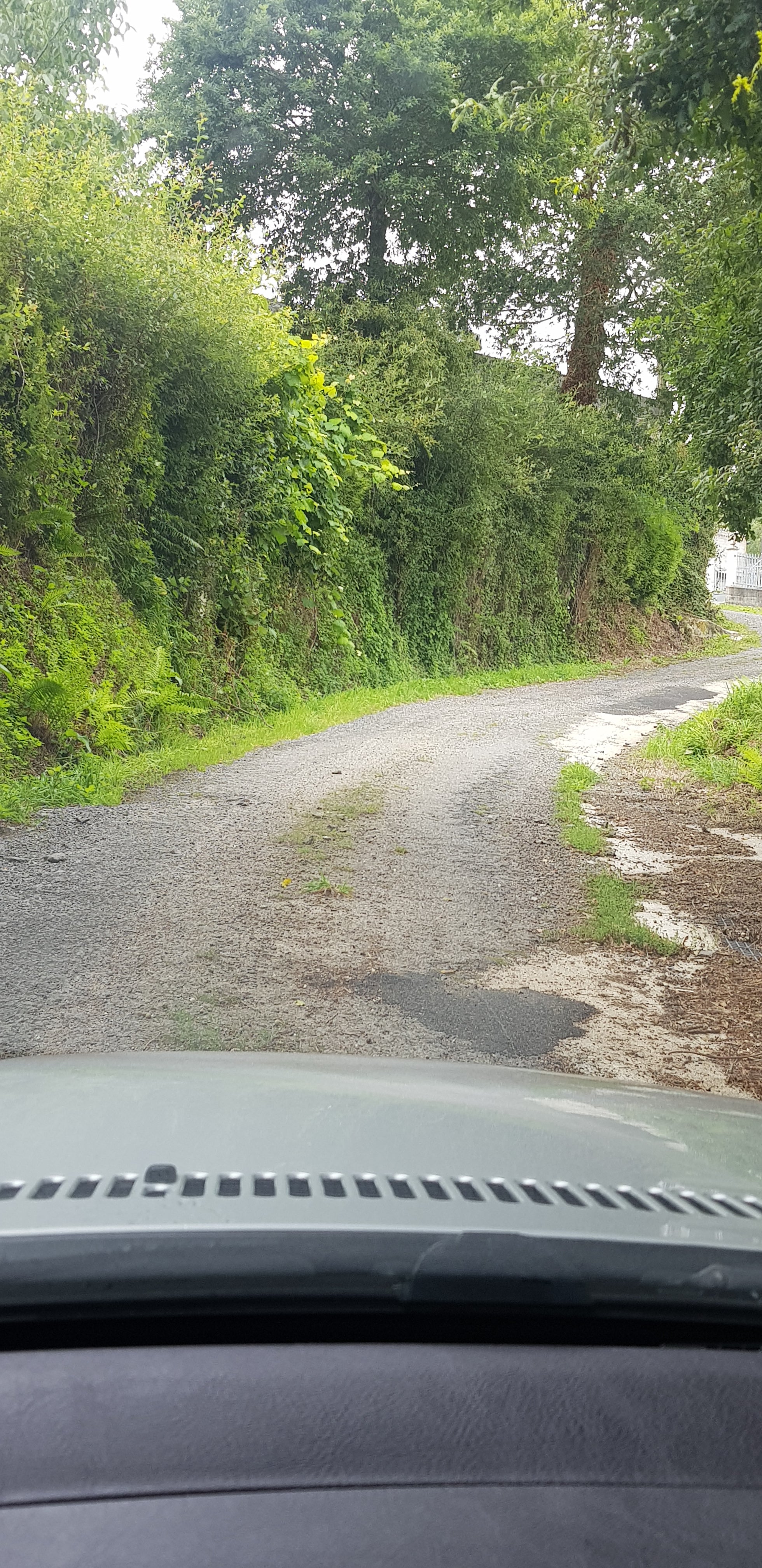Carretera aldea Carretera aldea Vixou de Abaixo, Xavestre, Trazo, A Coruña. Asi de mal estado y mal asfaltada esta la carretera de entrada a la citada aldea, llena de baches y piedras que es propiedad del ayuntamiento de Trazo y no la arreglan