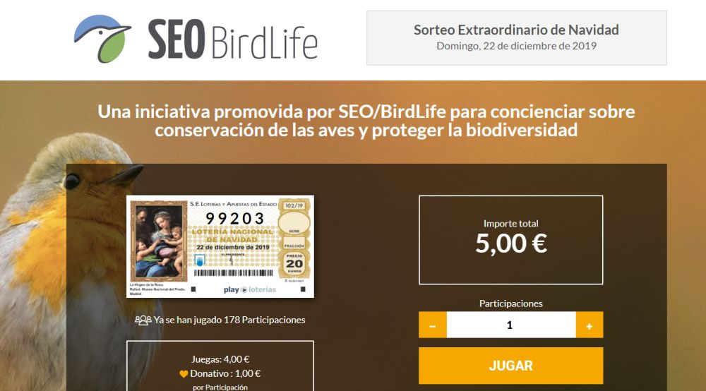 Lotería solidaria de SEO/BirdLife