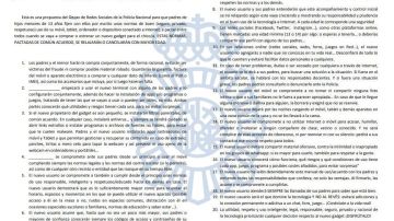 Imagen del contrato que la Policía ha compartido en Redes Sociales.