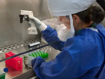 Científica en el laboratorio Científica en el laboratorio