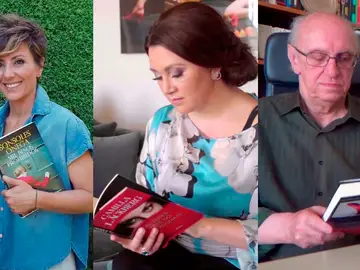 Sonsoles Ónega, Camilla Läckberg y Petros Márkaris en Crea Lectura Sonsoles Ónega, Camilla Läckberg y Petros Márkaris en Crea Lectura