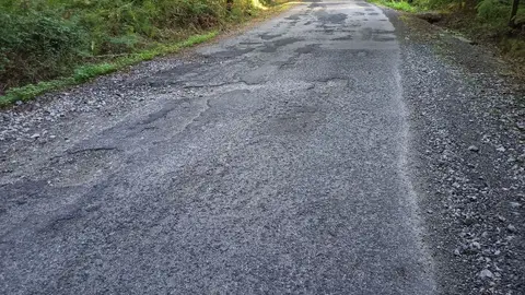 Denuncia recibida Carretera destrozada