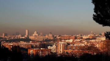 Vista de la boina de contaminación en Madrid Vista de la boina de contaminación en Madrid