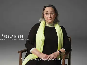 Ángela Nieto, bioquímica y bióloga molecular: "Lo peligroso es el virus. Vacúnate, por ti y por todos" Ángela Nieto, bioquímica y bióloga molecular: "Lo peligroso es el virus. Vacúnate, por ti y por todos"