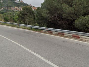 Carretera deformada en Barcelona