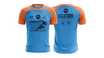Camiseta celeste/naranja Carrera Ponle Freno 2021