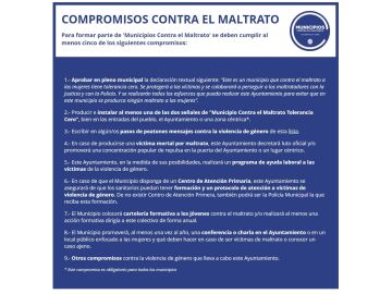 Compromisos para ser un Municipio contra el Maltrato