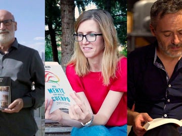 Fernando Aramburu, Rosa Molina y Santi Balmes en Crea Lectura Fernando Aramburu, Rosa Molina y Santi Balmes en Crea Lectura
