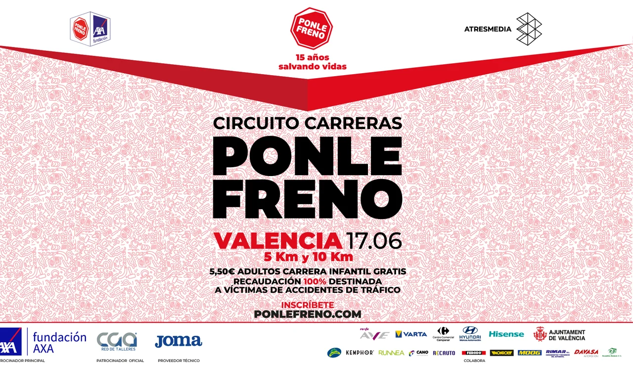 Cartel Carrera Ponle Freno Valencia 2023
