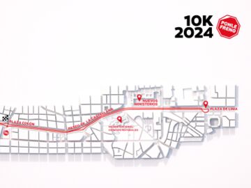 Recorrido 10 KM de la Carrera Ponle Freno de Madrid 2024