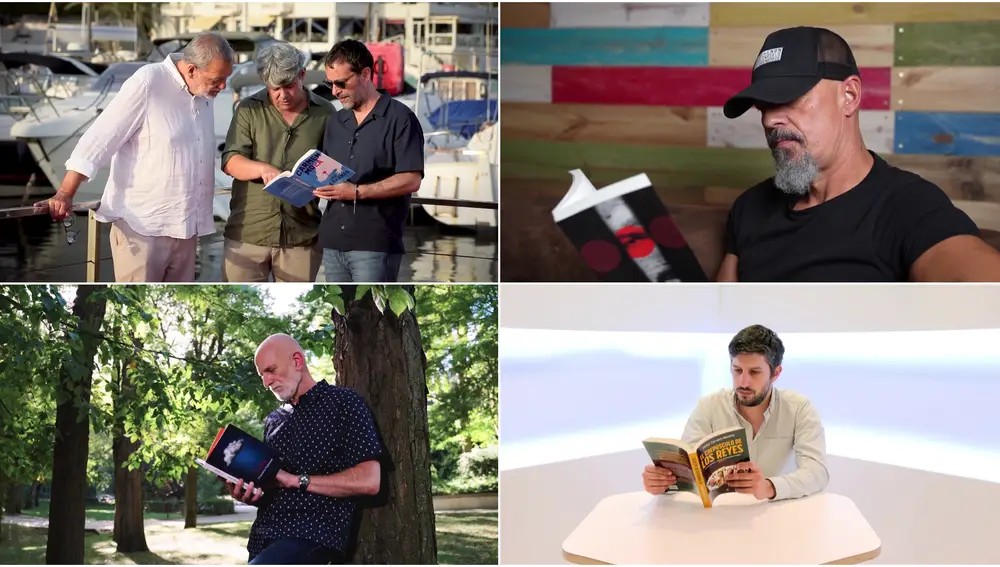 Carmen Mola, César Pérez Gellida, Alejandro Palomas y César Cervera, en Crea Lectur Carmen Mola, César Pérez Gellida, Alejandro Palomas y César Cervera, en Crea Lectur