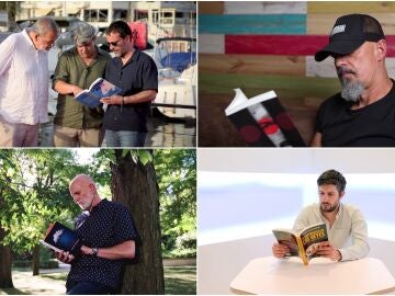Carmen Mola, C&eacute;sar P&eacute;rez Gellida, Alejandro Palomas y C&eacute;sar Cervera, en Crea Lectur
